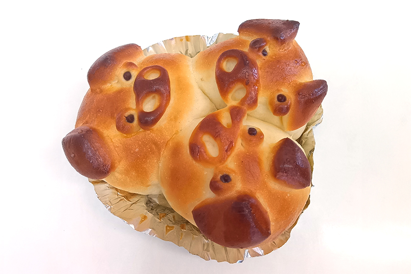 三色の子豚パン